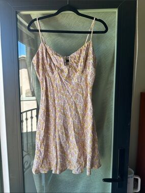 Cotton Candy Pink and Yellow Floral Camisole Dress